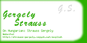 gergely strauss business card